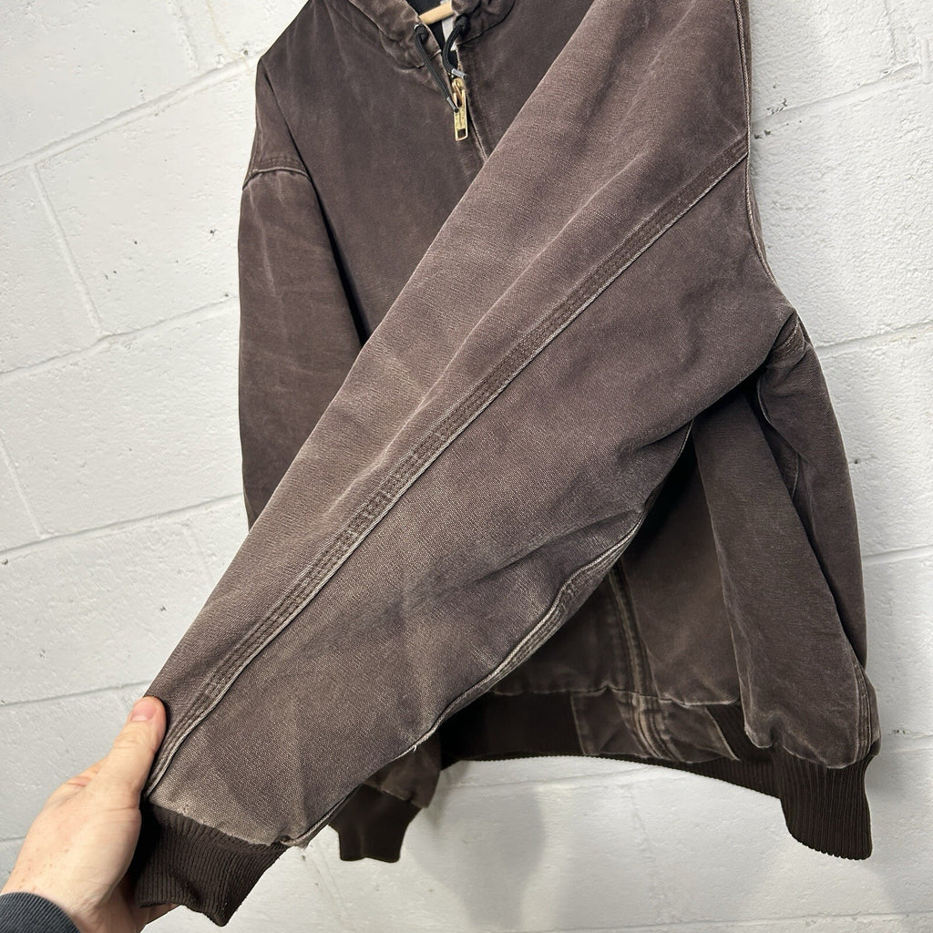 Vintage Carhartt Hooded Active Jacket “Dark Brown” J130 DKB Men’s X-Large Worn