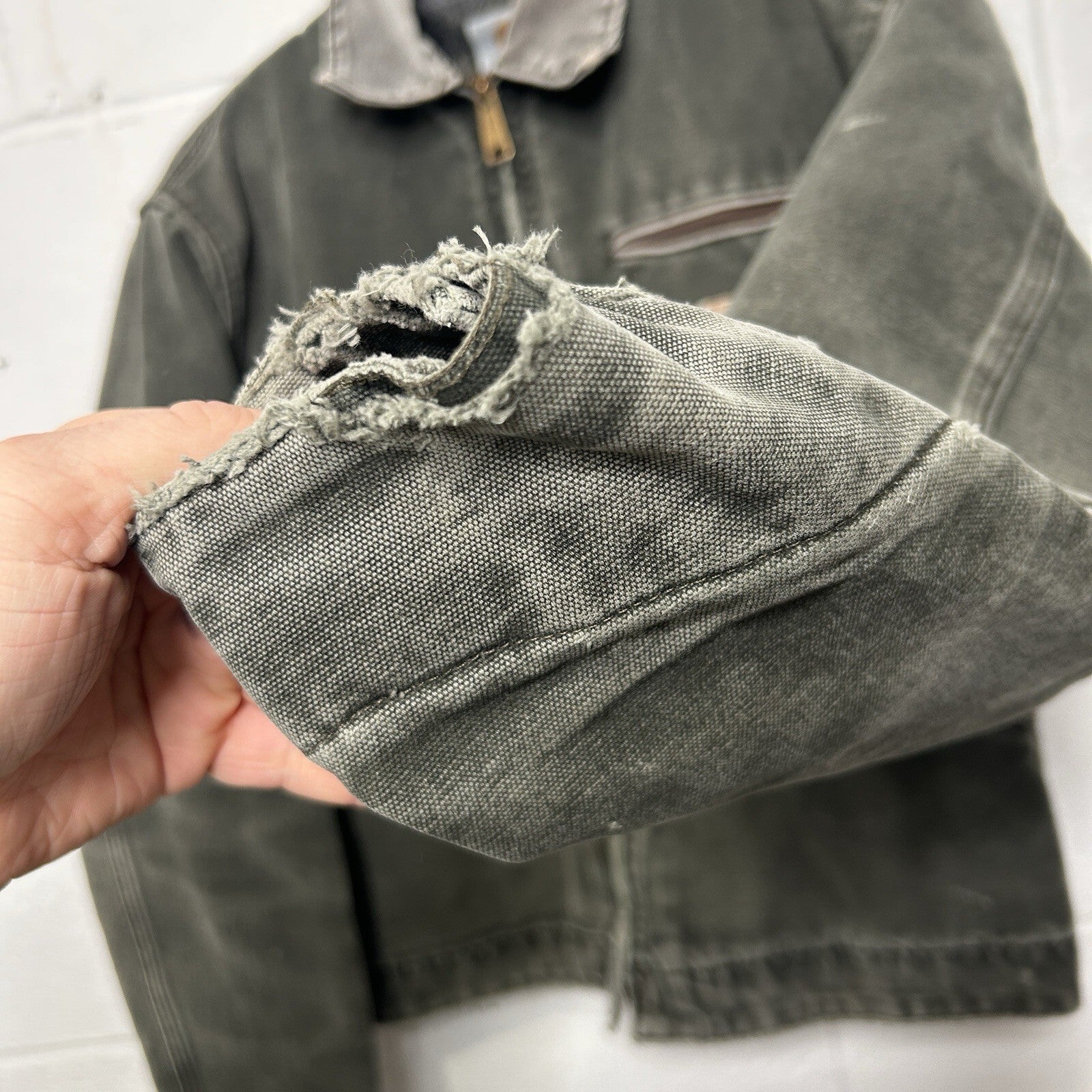 Vintage Carhartt Blanket-Lined Detroit Jacket “Moss Green” J97 MOS Men’s Small