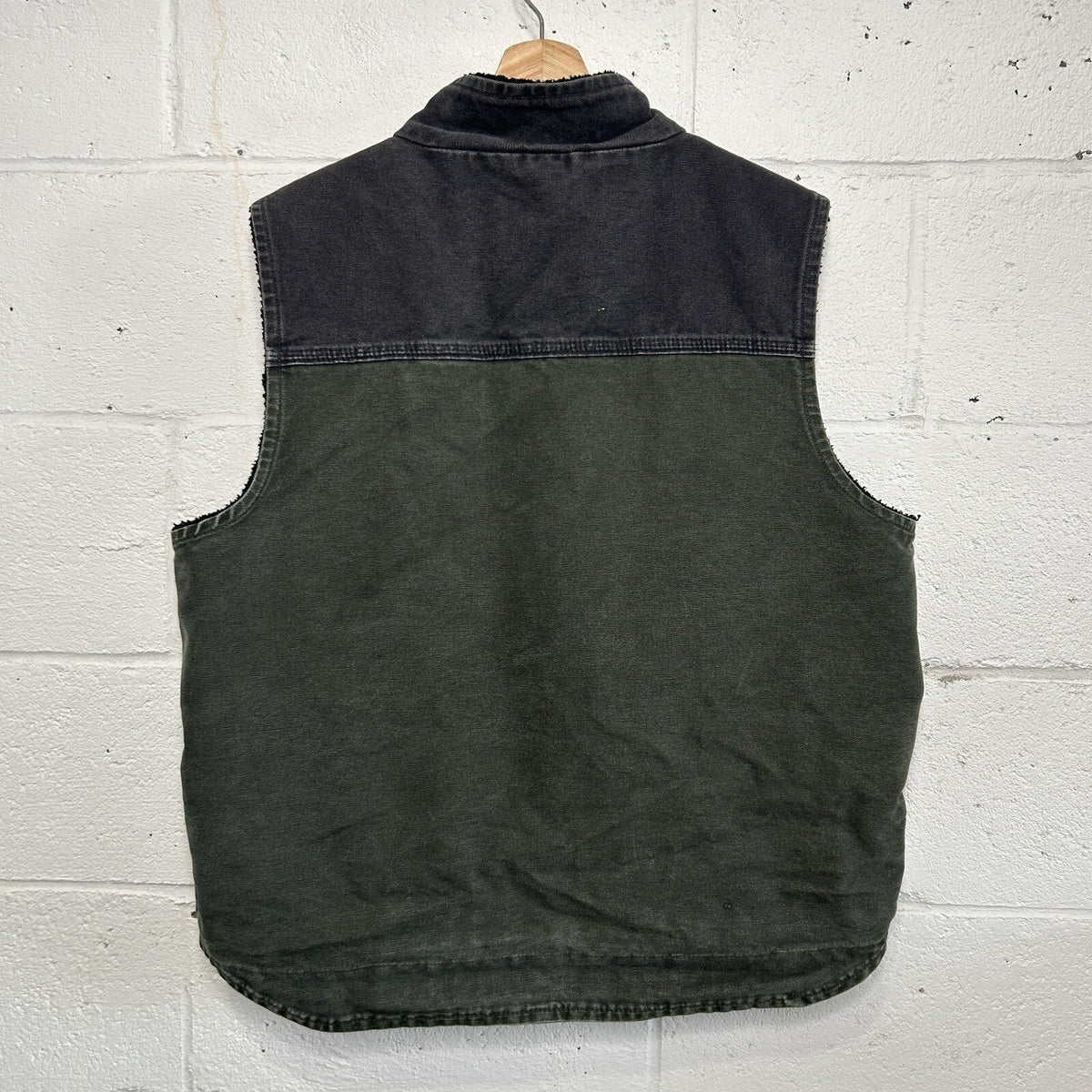 Carhartt Sandstone Sherpa-Lined Mock Neck Vest “Moss Green”