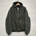 Vintage Carhartt Quilted Hooded Active Jacket “Moss” J130 MOS Men’s X-Large