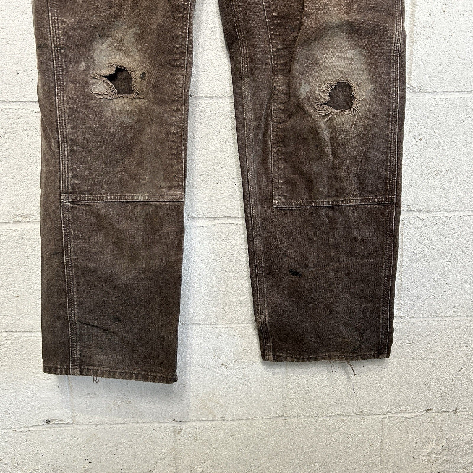 Thrashed Carhartt DoubleKnee Pants “Dark Brown” B136 DKB