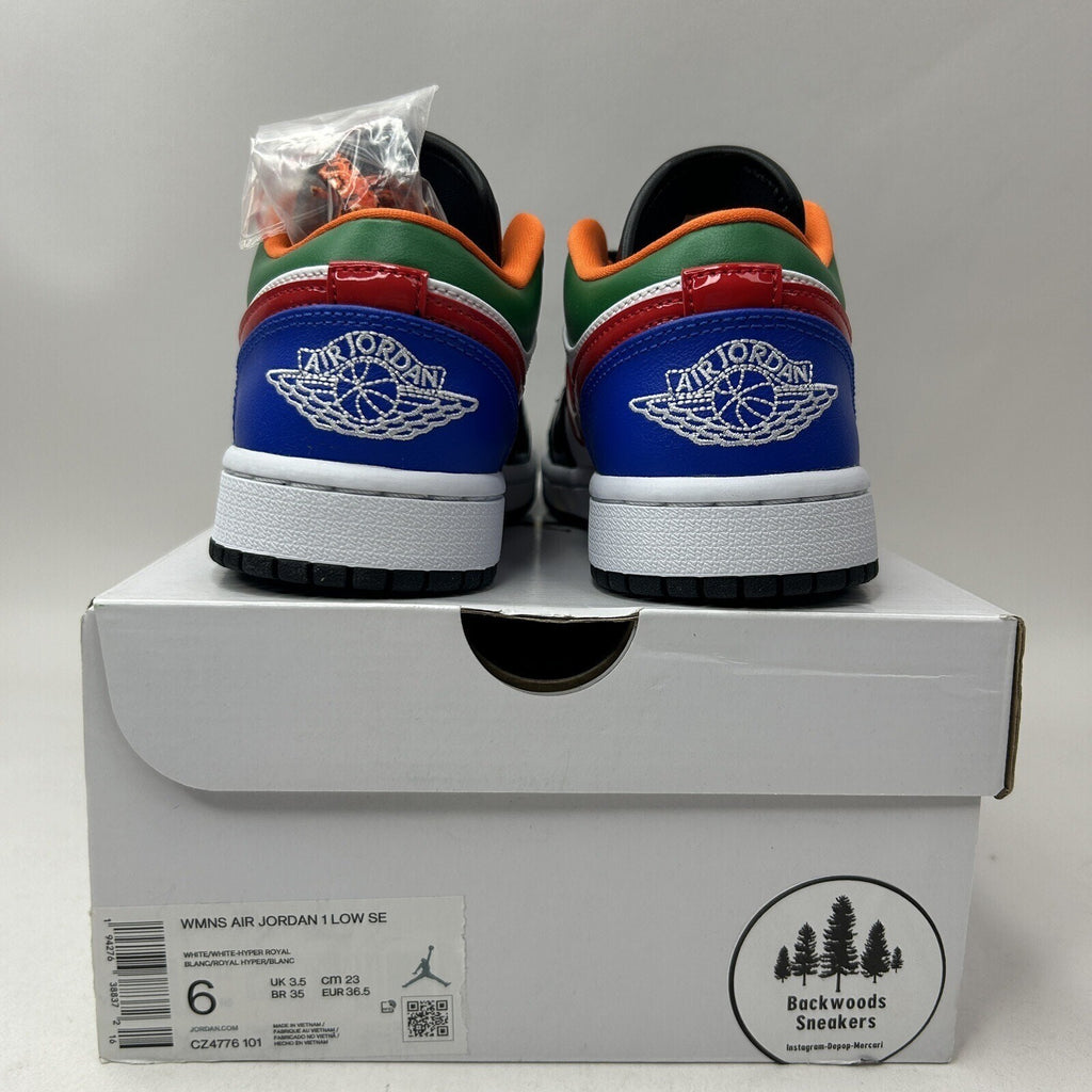 Nike Air Jordan 1 Low SE “Black Toe Multi-Color” CZ4776-101 Women’s 6 New