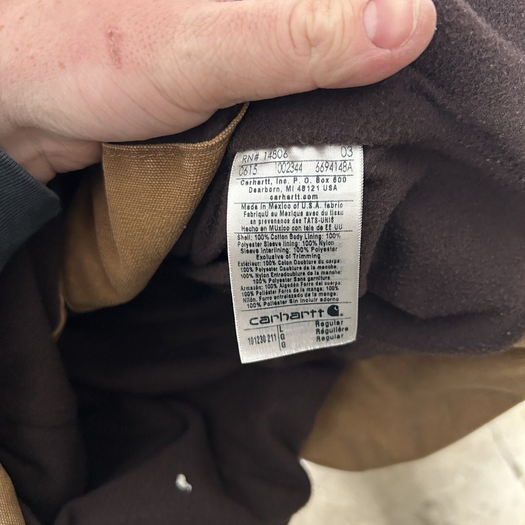 Carhartt Berwick Fleece-Lined Canvas Jacket “Brown” 101230-211 Men’s Large