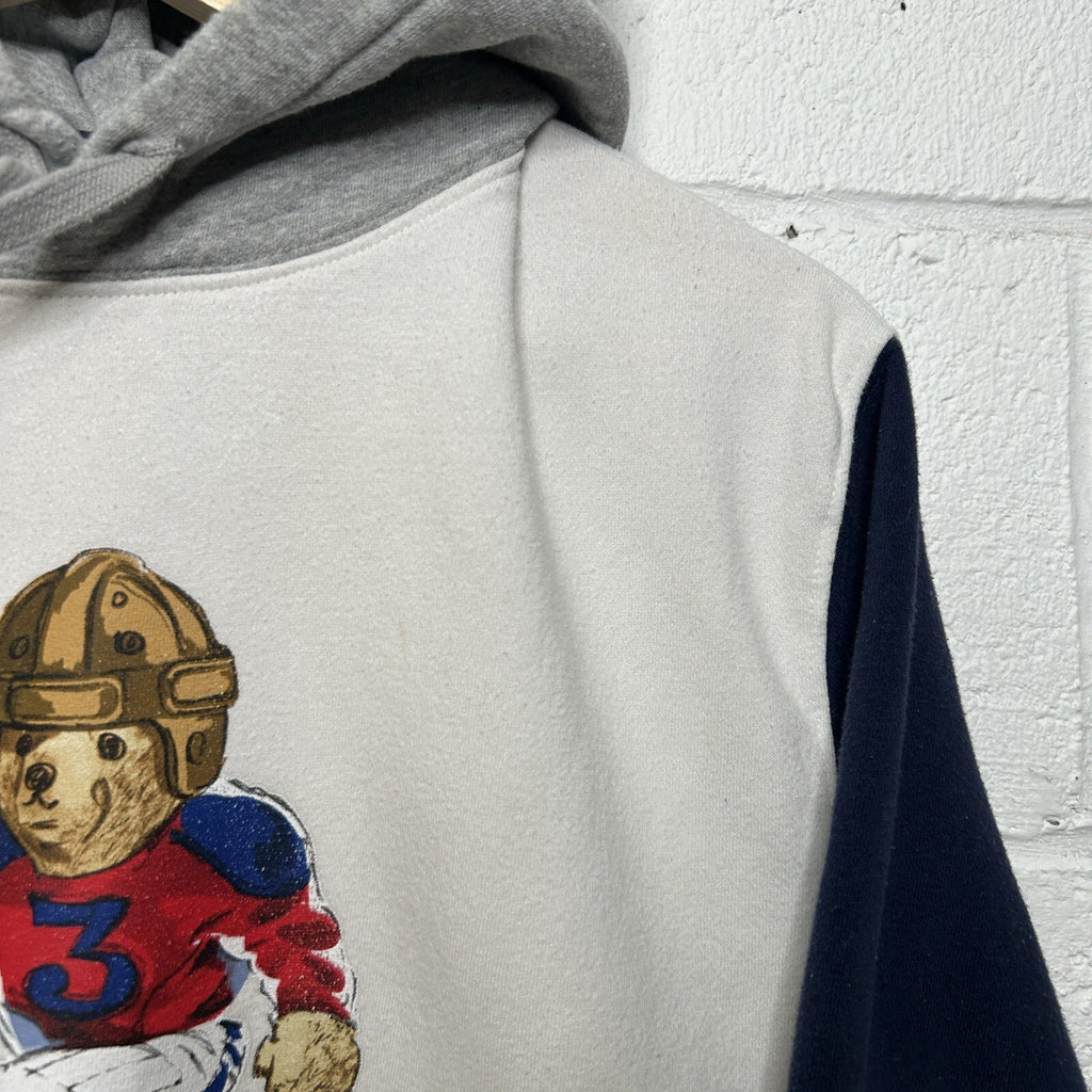 Polo Ralph Lauren Bear Super Bowl Football Colorblocked Fleece Sweatshirt Hoodie