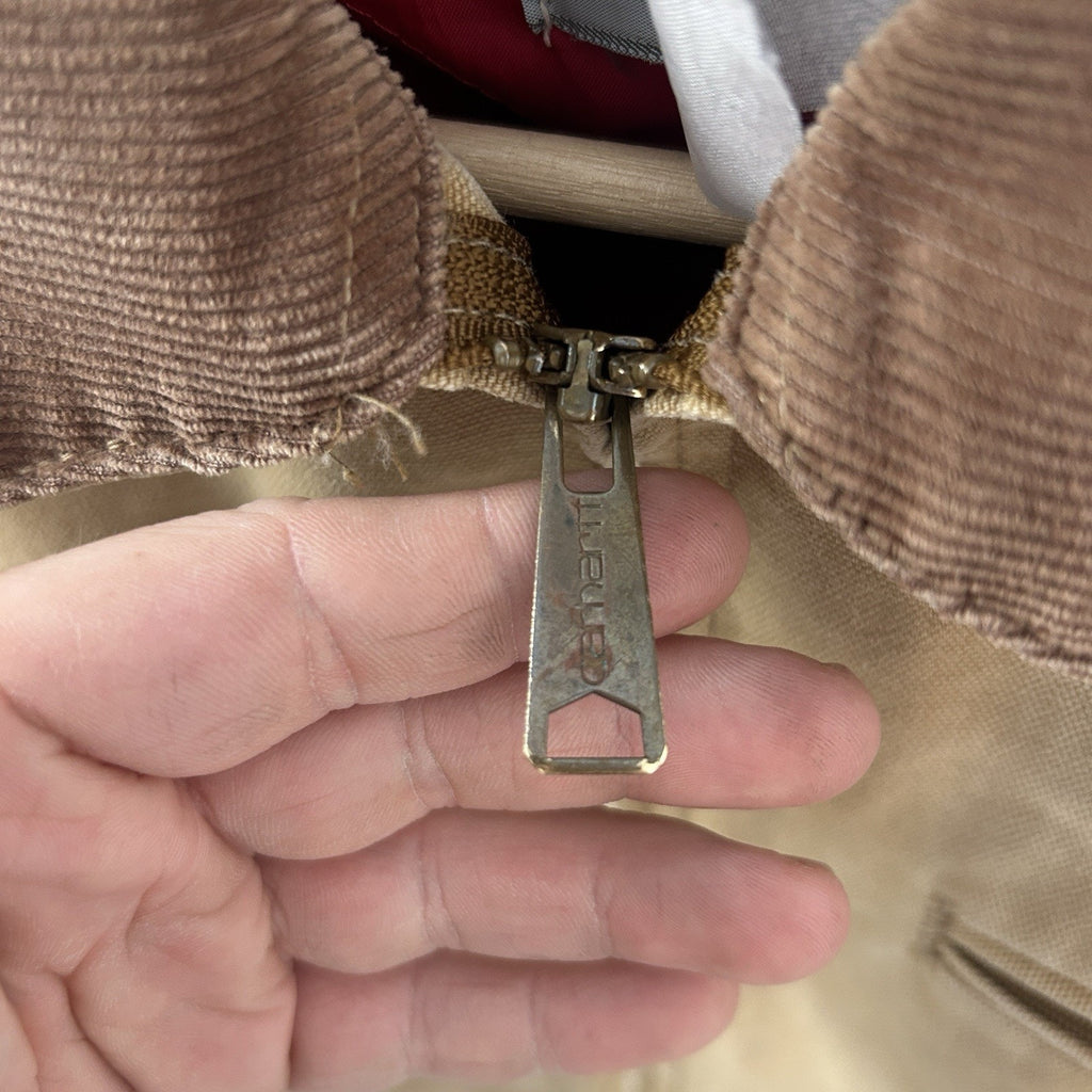 Vintage Faded Carhartt Quilted Detroit Jacket “Tan Red” 6QLJ