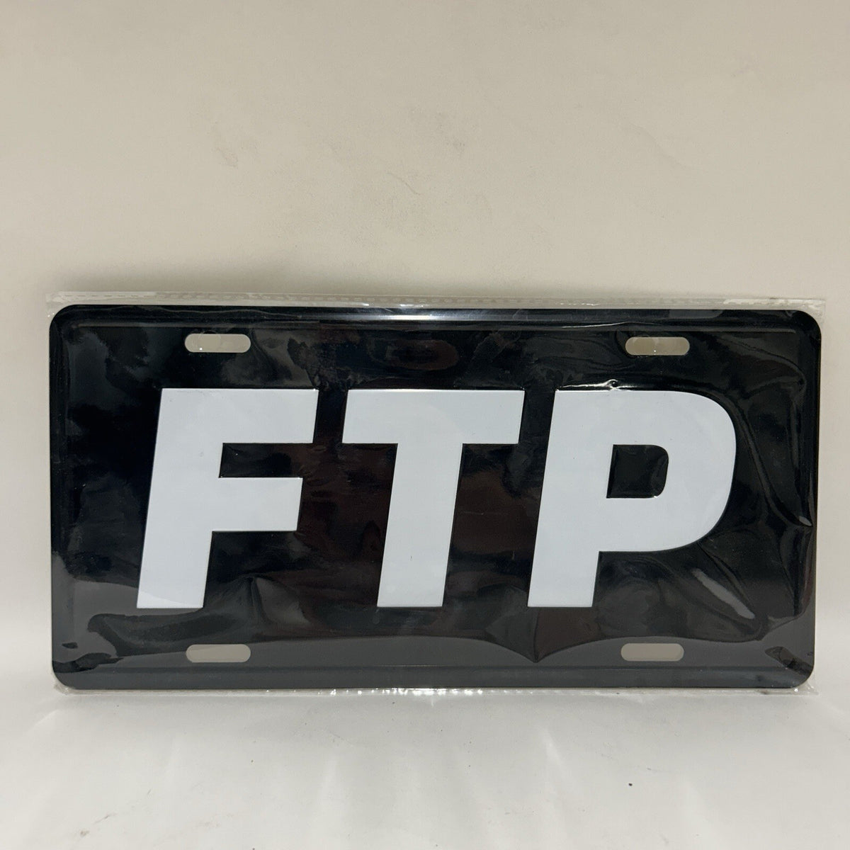 FTP Logo License Plate “Black White” New In Wrapper