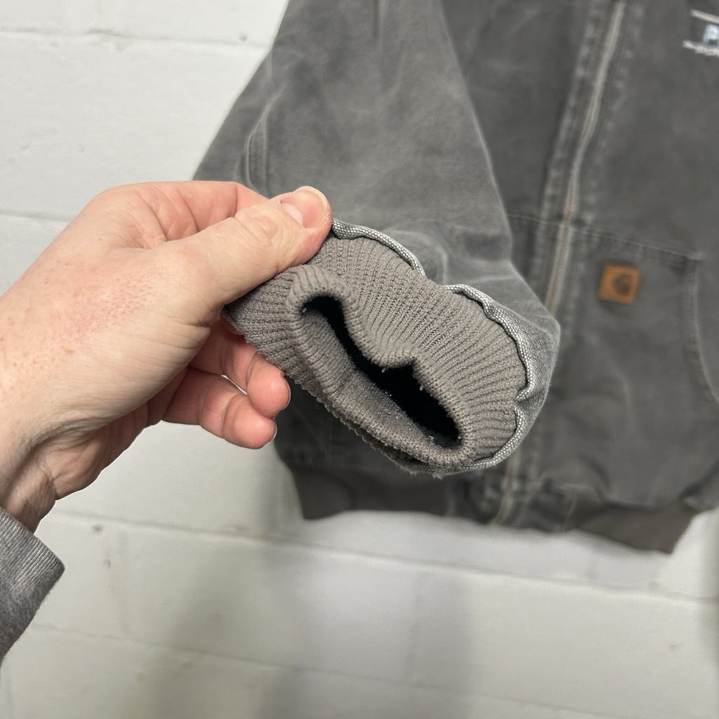 Vintage Carhartt Quilted Hooded Active Jacket “Gravel Grey” J130 GVL Men’s Large