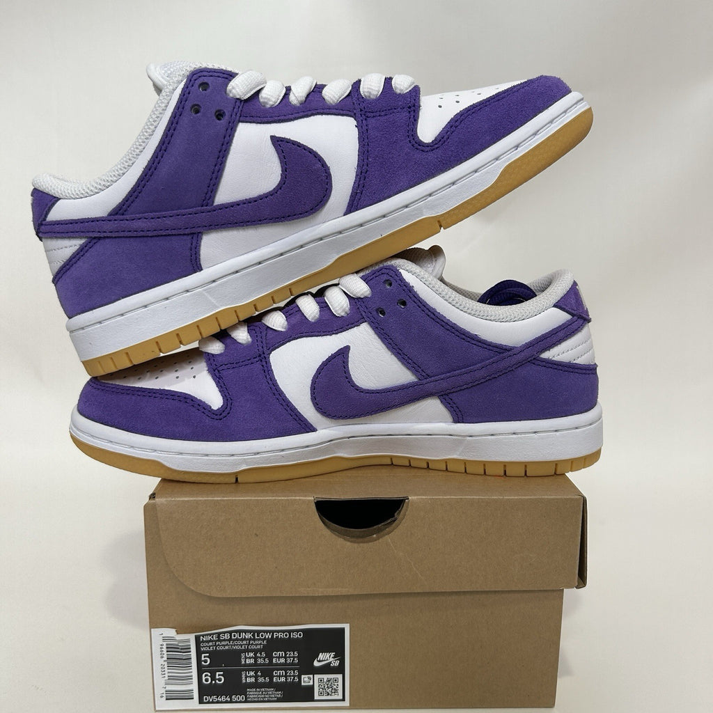 Nike SB Dunk Low Pro ISO Orange Label “Court Purple Gum” DV5464-500 Men's 5