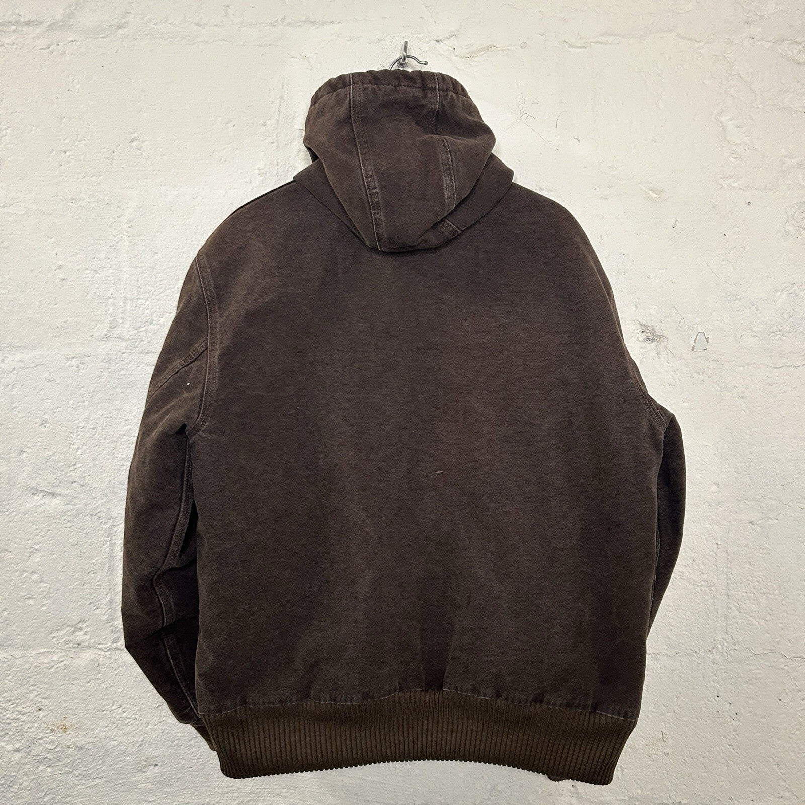Vintage Faded Carhartt Hooded Active Jacket “Dark Brown” J130 DKB Men’s Large