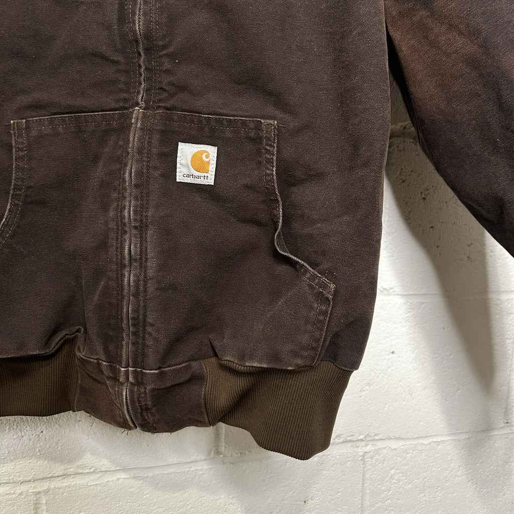 Y2K Carhartt Quilted Hooded Active Jacket “Dark Brown” WJ130 DKB Women’s XL