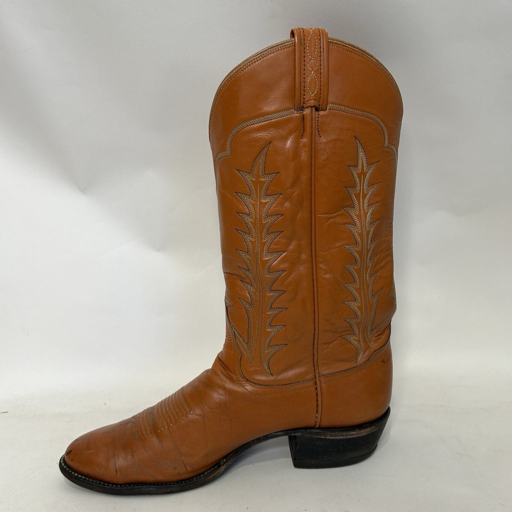 Vintage Western Tony Lama Cowboy Boots “Tan Brown” Men’s 10.5D Black Label