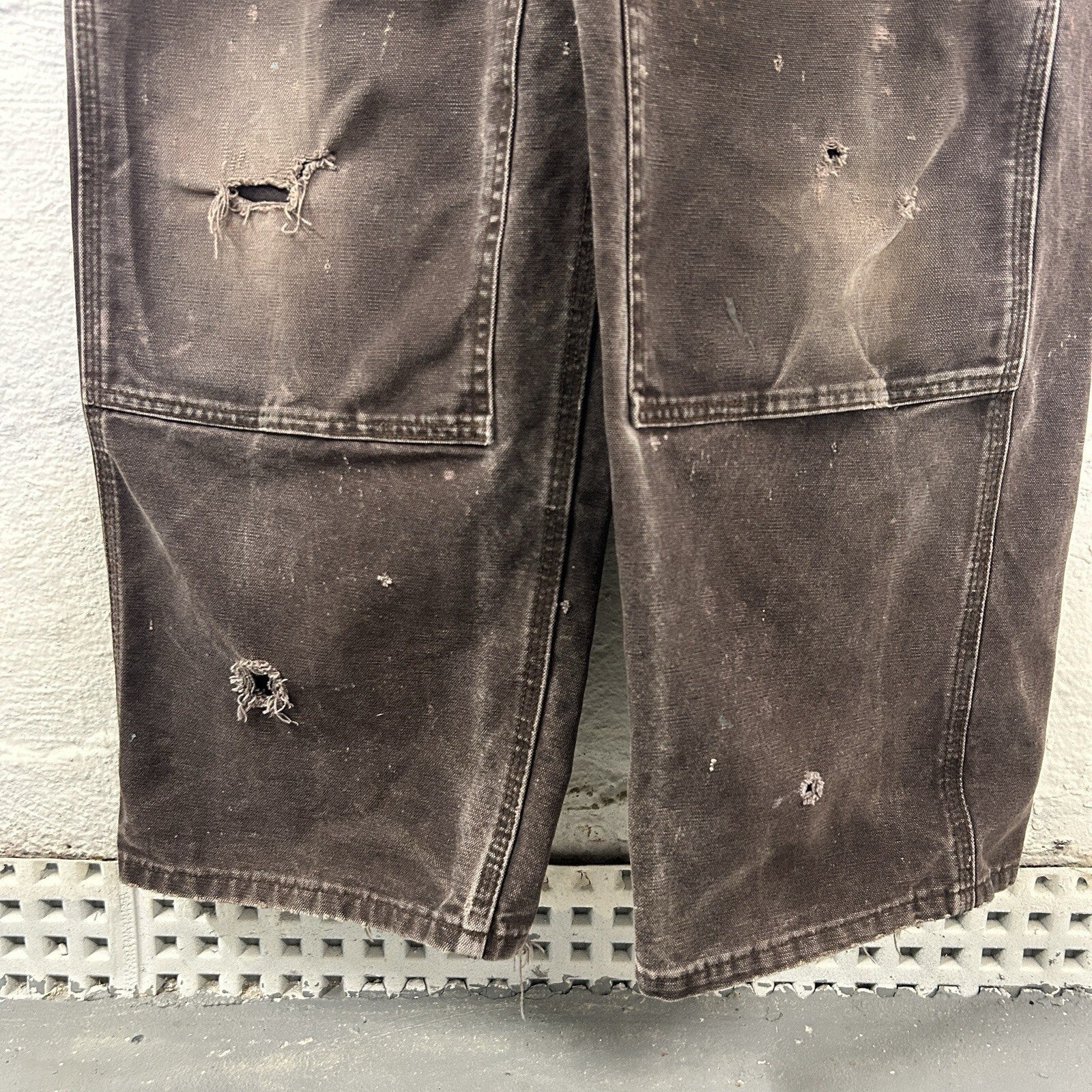 Vintage Carhartt Sandstone DoubleKnee Overalls “Dark Brown”