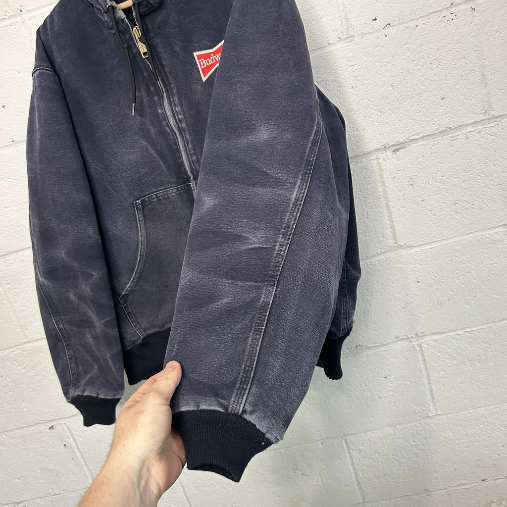 Vintage Carhartt Hooded Active Jacket “Midnight Blue” J130 MDT Men’s Large