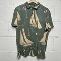 Vintage Polo Ralph Lauren All Over Print “Sailing” Collared Shirt Men’s Medium