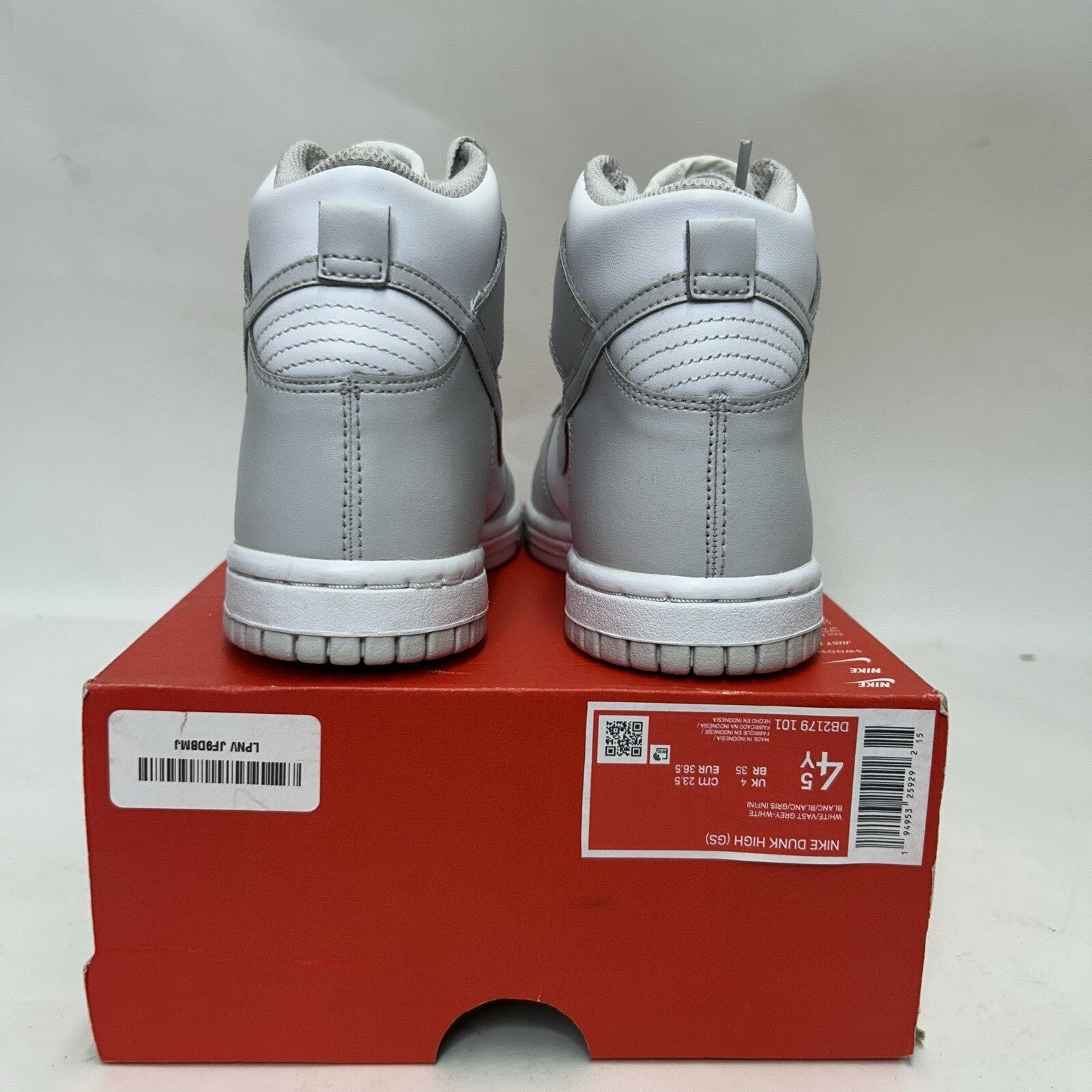 Nike Dunk High GS “Vast Grey” Sneakers DB2179-101 4.5Y/Women’s 6 New