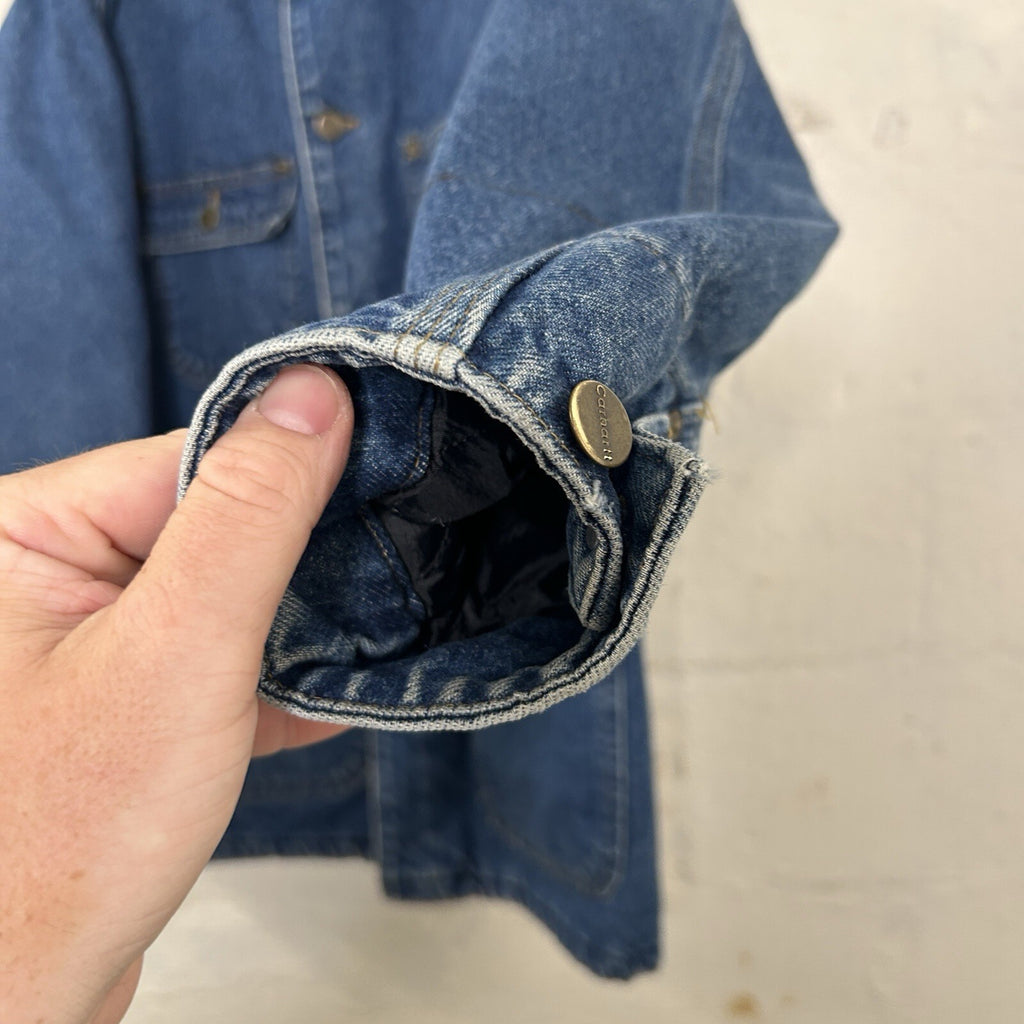 Vintage Carhartt Blanket-Lined Denim Chore Coat “Darkstone” C59 DST Men’s Small