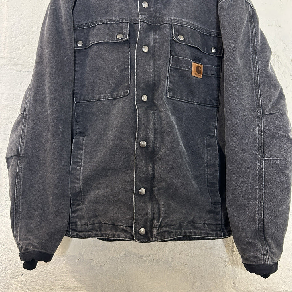 Carhartt Sherpa-Lined Multi Pocket Jacket Hooded “Black” 102285-001 Men’s Medium