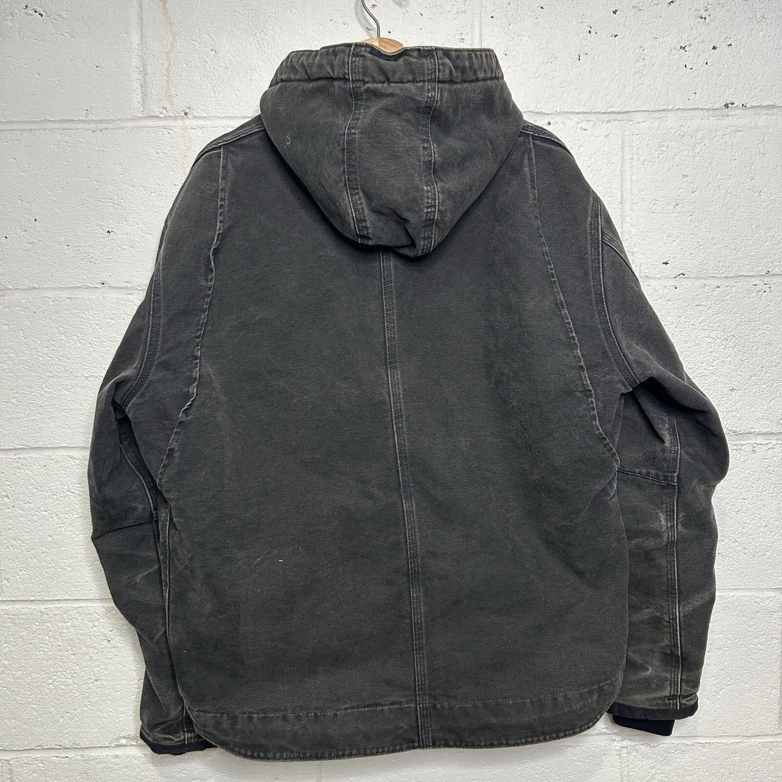Y2K Carhartt Sandstone Hooded Multi-Pocket Jacket “Black” J284 BLK Men’s Large