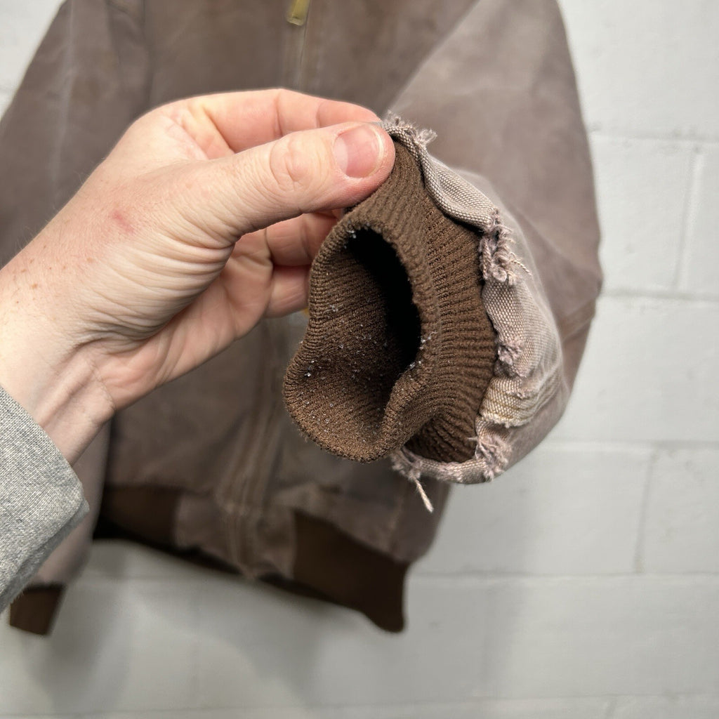 Vintage Dyed Carhartt Quilted Hooded Active Jacket “Brown” J140 BRN Men’s Large
