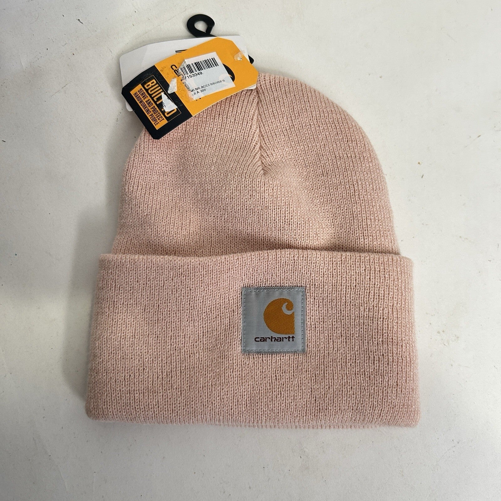 Carhartt Acrylic Knit Beanie Hat “Pale Pink”One Size Fits All 14806 New