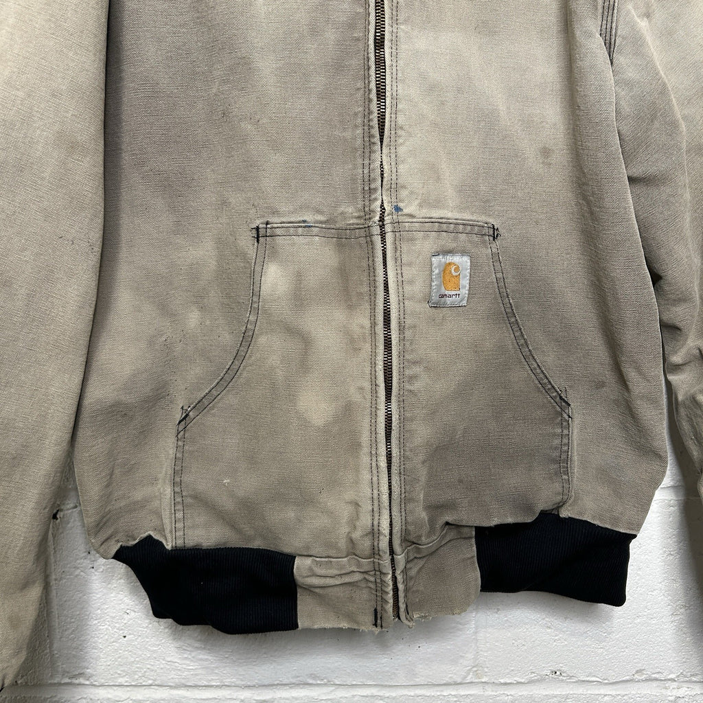 Faded Vintage Carhartt Thermal-Lined Hooded Active Jacket “Black” Men’s Small