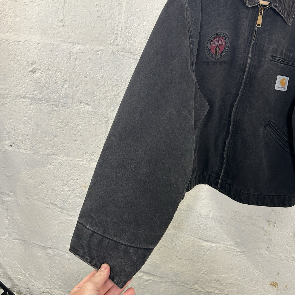 Vintage Faded Carhartt Blanket-Lined Detroit Jacket “Black” J01 BLK Men’s Large
