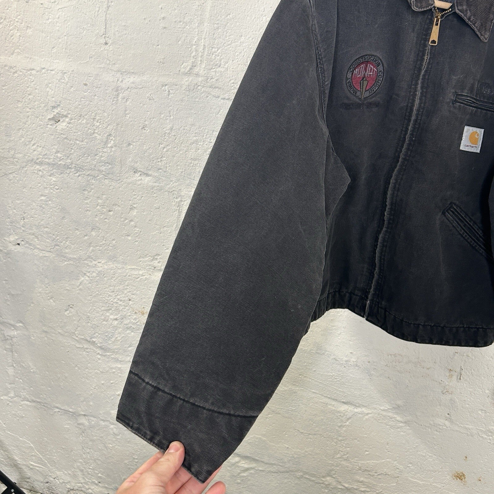 Vintage Faded Carhartt Blanket-Lined Detroit Jacket “Black” J01 BLK Men’s Large