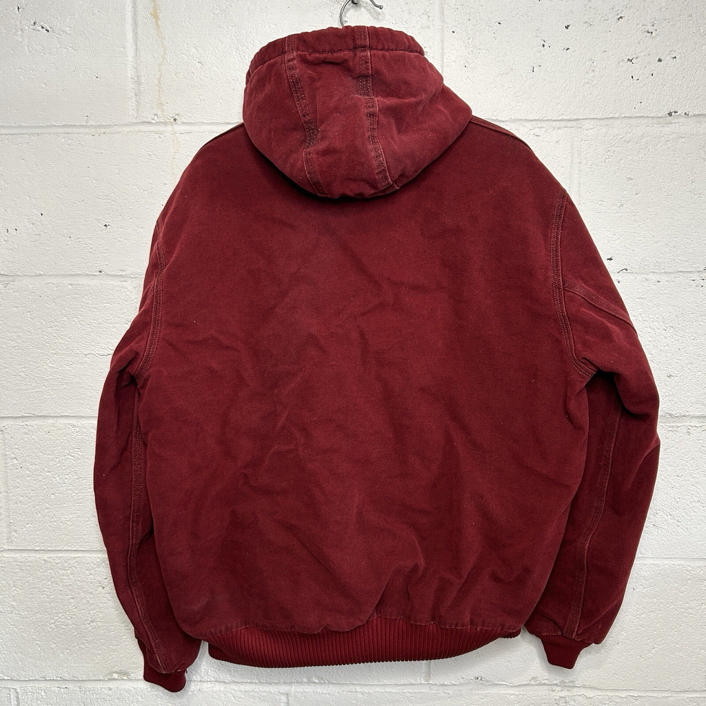 Vintage Carhartt Quilted Hooded Active Jacket “Crimson Red” J130 CRI Men’s Large