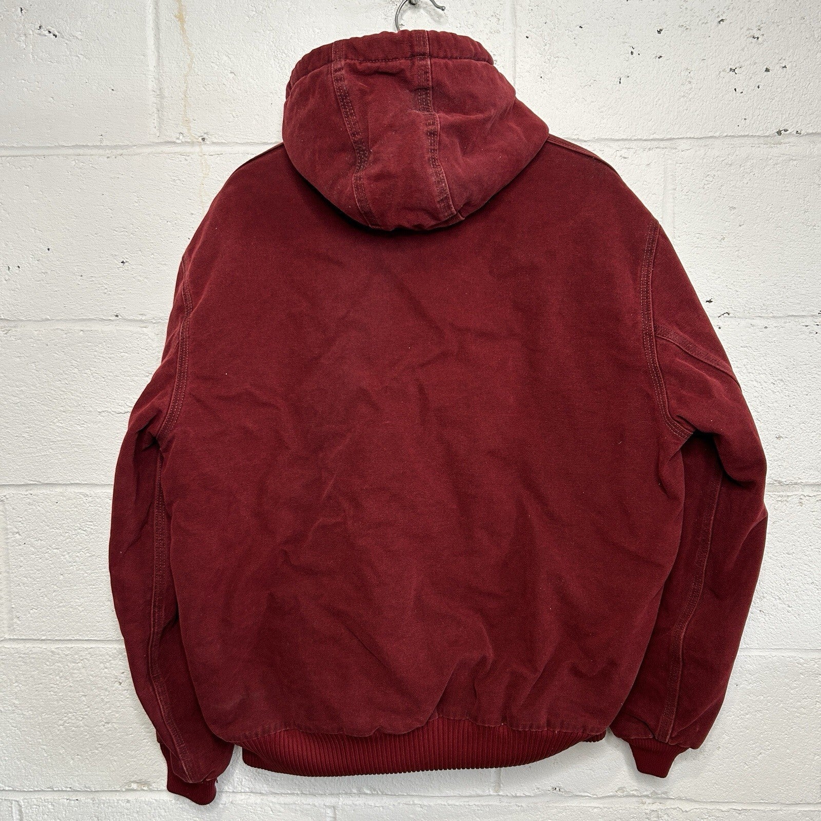 Vintage Carhartt Quilted Hooded Active Jacket “Crimson Red” J130 CRI Men’s Large
