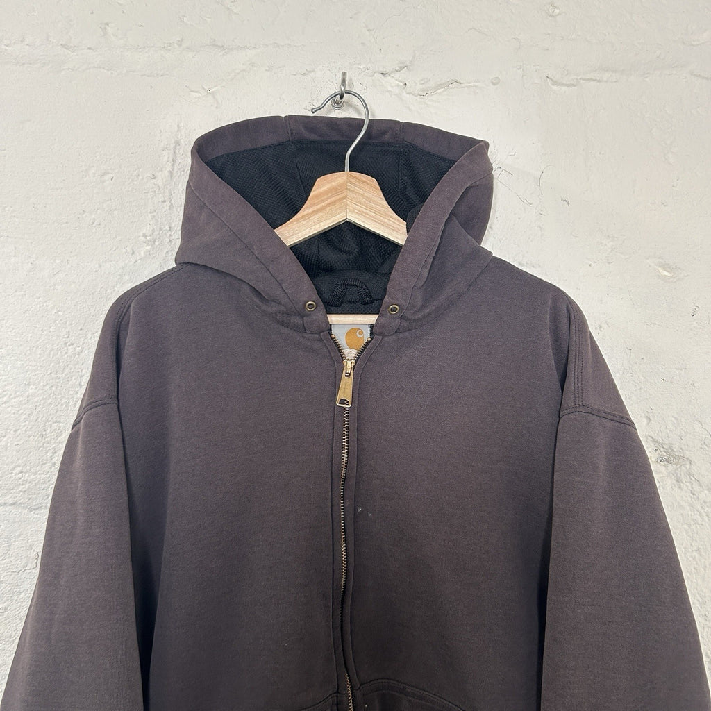 Vintage Faded Carhartt Thermal-Lined Hooded Zip-Up Jacket “Black” J149 Men’s LRG