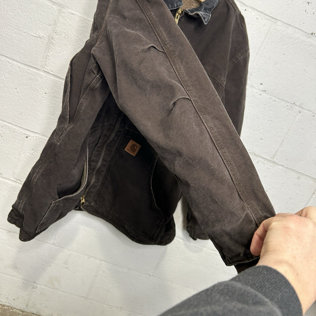 Vintage Carhartt Sherpa-Lined Ridge Jacket “Dark Brown” C61 DKB Men’s X-Large