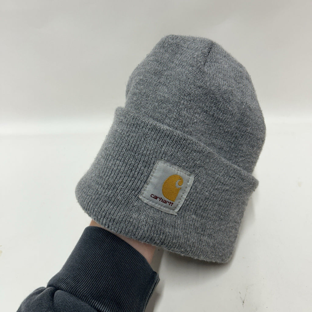 Carhartt Acrylic Knit Beanie Hat Heather Gray Cuffed Winter Watch Cap OSFA