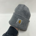 Carhartt Acrylic Knit Beanie Hat Heather Gray Cuffed Winter Watch Cap OSFA