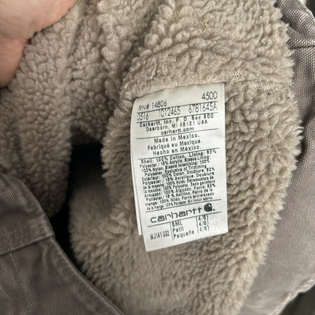 Carhartt Sherpa-Lined Hooded Detroit Jacket “Taupe Grey”