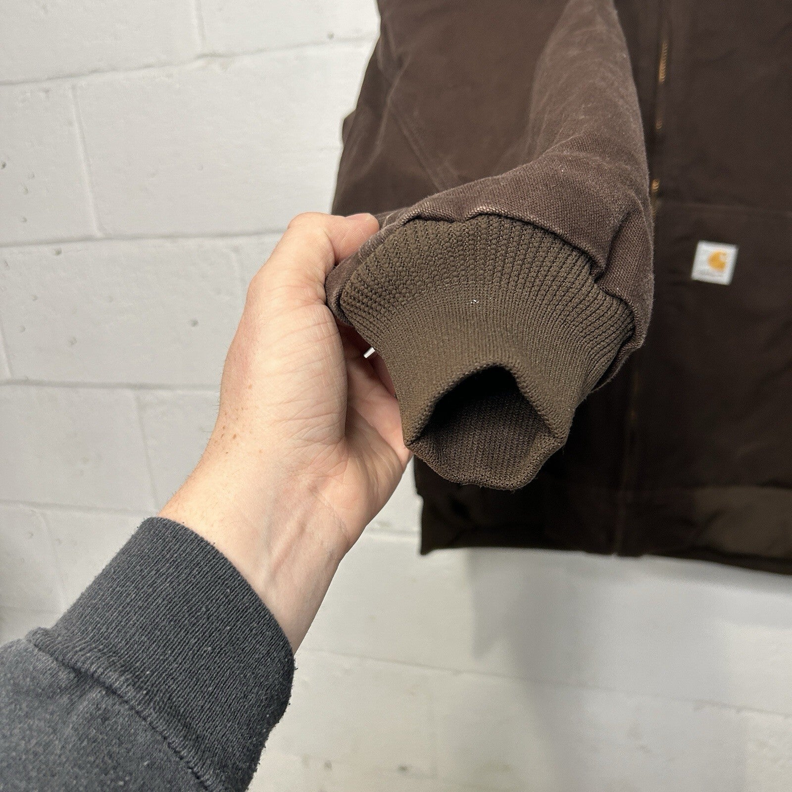 Vintage Carhartt Fleece-Lined Hooded Jacket “Dark Brown” J158 DKB Men's X-Large