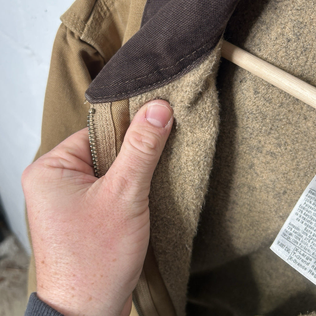 Vintage Carhartt Sherpa-Lined Detroit Jacket “Camel” WJ097 CML Women’s X-Large