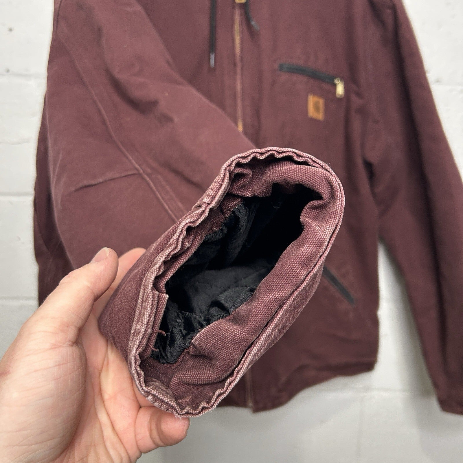 Carhartt Sherpa-Lined Hooded Detroit Jacket “Port Heather” J141 PRT Men’s XL