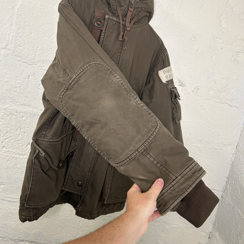 Polo Ralph Lauren Type-E RL67 Military Parka Jacket Sherpa-Lined Hood Men’s SML