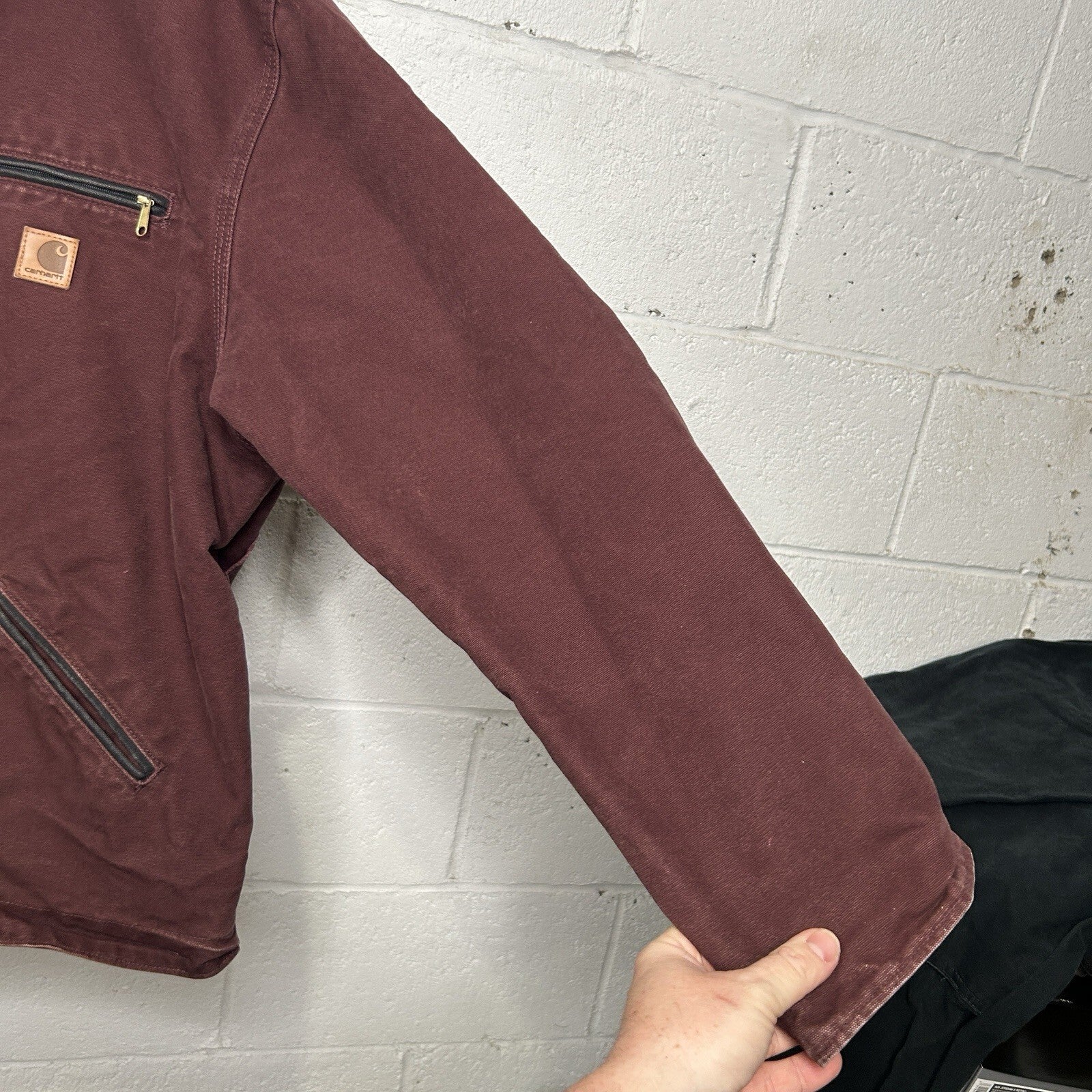 Carhartt Sherpa-Lined Hooded Detroit Jacket “Port Heather” J141 PRT Men’s XL