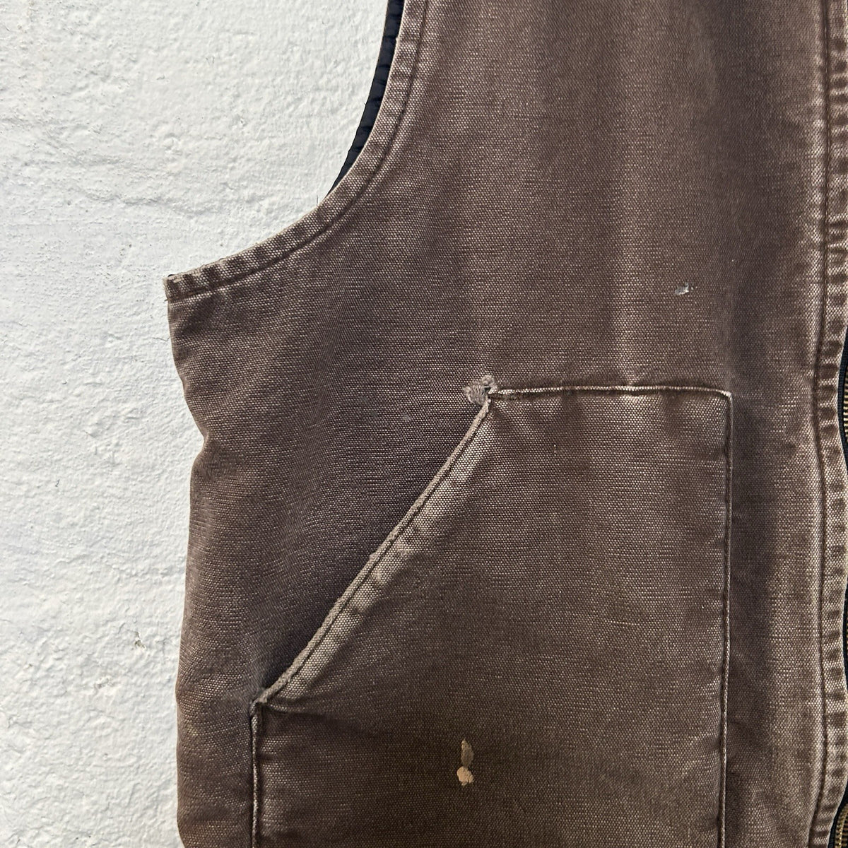 Vintage Faded Carhartt Quilted Artic Vest “Dark Brown” V02 DKB Men’s Large