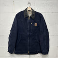 Y2K Carhartt Sandstone Sherpa-Lined Ridge Coat “Midnight Blue” C61 MDT Men’s S