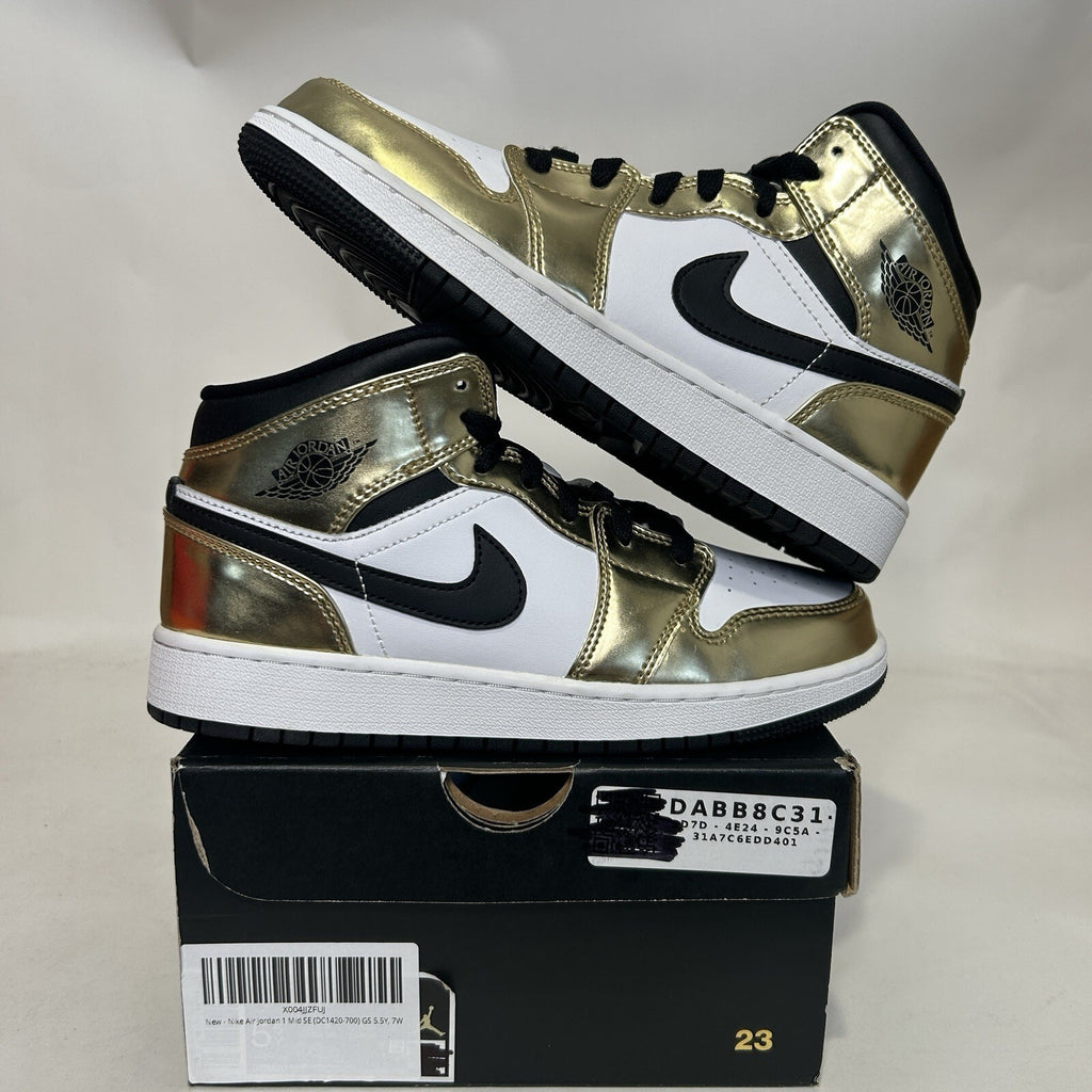Nike Air Jordan 1 Mid SE GS “Metallic Gold” DC1420-700 5.5Y/Women’s 7 New