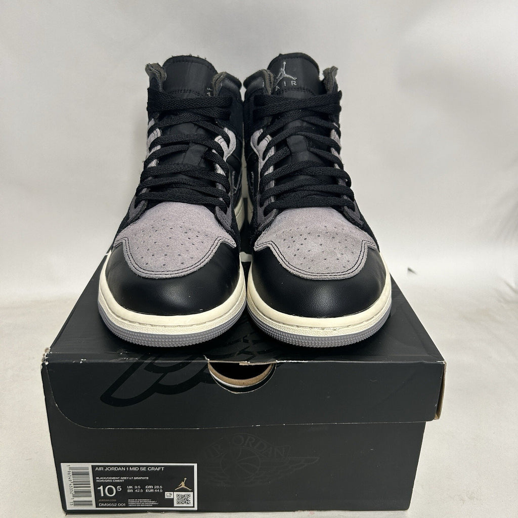 Nike Air Jordan 1 Mid Craft Inside Out “Black Cement Grey”