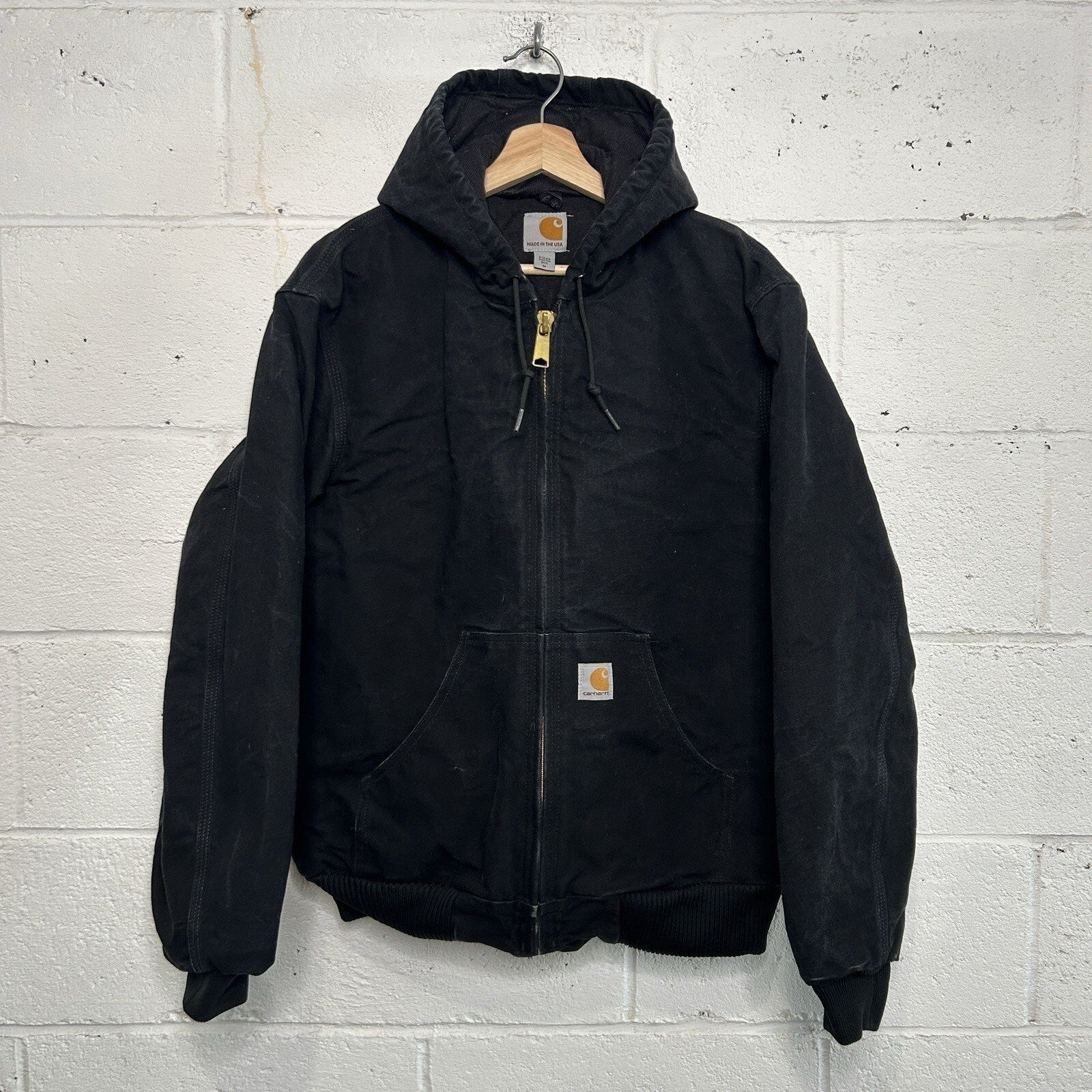 Vintage Carhartt Quilted Hooded Active Jacket “Black” J140 BLK