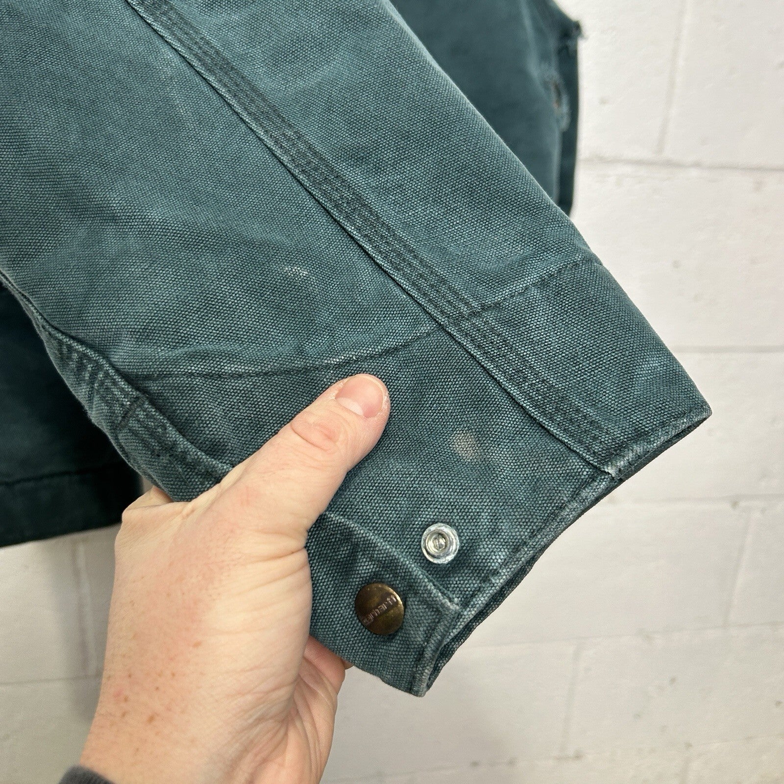 Vintage Carhartt Wool-Lined Detroit Jacket “Hunter Green” J43HTG Men’s X-Large