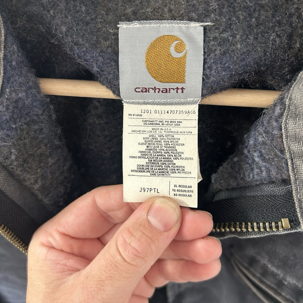 Vintage Carhartt Blanket-Lined Detroit Jacket “Petrol Grey” J97 PTL Men’s XL