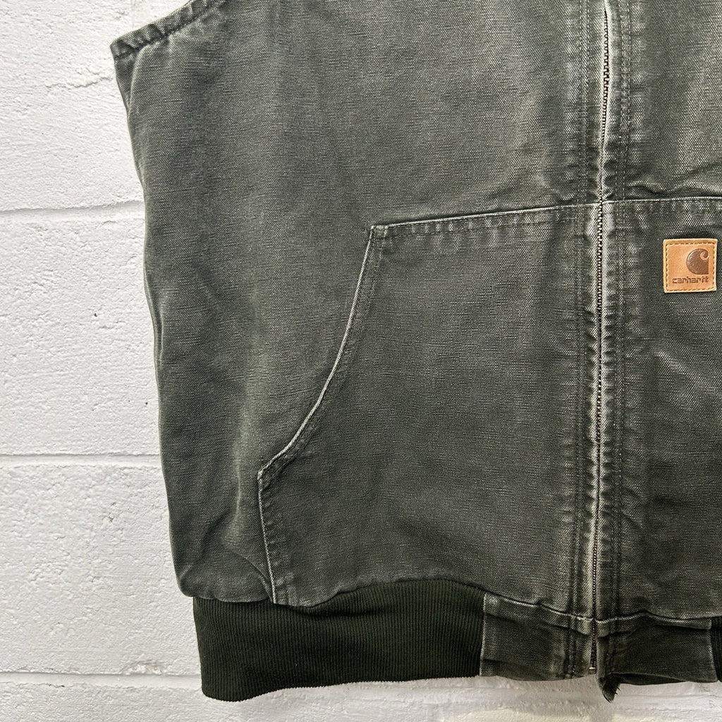 Carhartt Hooded Quilted Canvas Vest “Moss Green” 100121