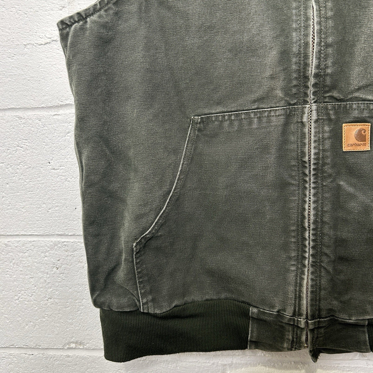 Carhartt Hooded Quilted Canvas Vest “Moss Green” 100121