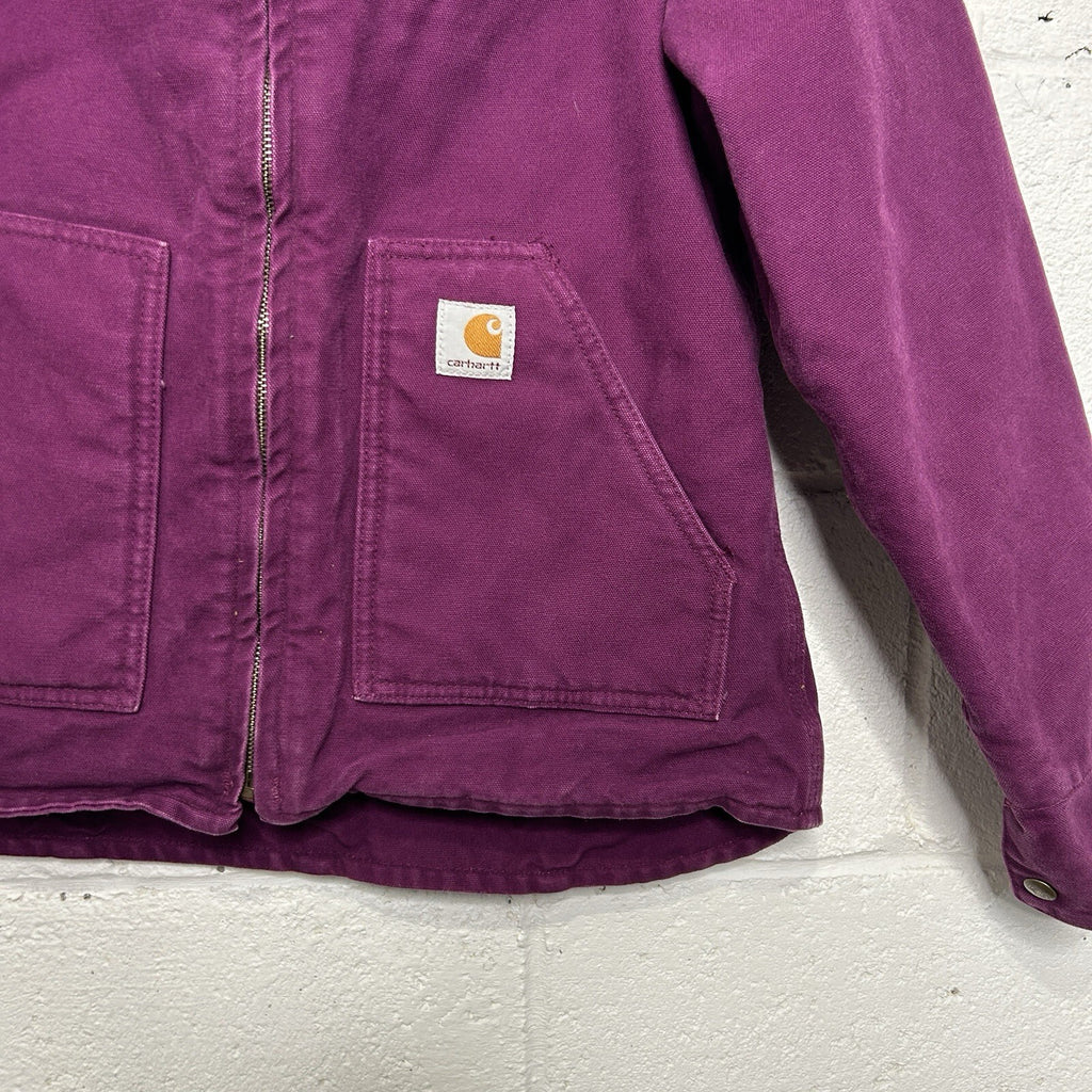 Y2K Carhartt Sherpa-Lined Sierra Jacket “Bright Purple” WJ022 BGP Women’s XS