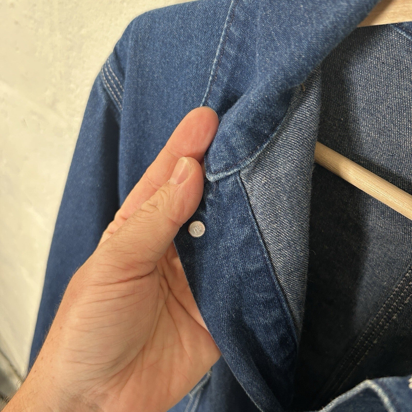 Vintage Carhartt Unlined Denim Chore Coat “Darkstone” 8C Union Men’s 40/Small